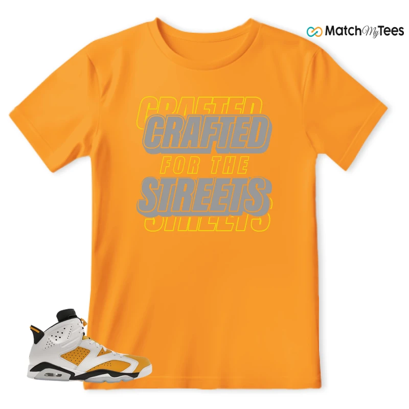 NIKE AIR JORDAN 6 YELLOW OCHRE SNEAKER Matching Tees t-shirt