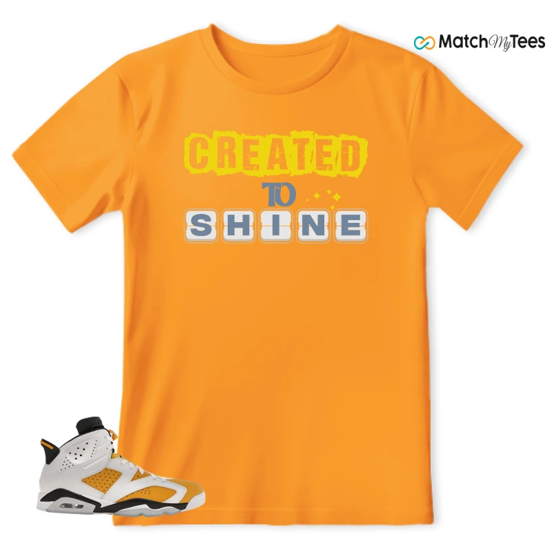 NIKE AIR JORDAN 6 YELLOW OCHRE SNEAKER Matching Tees t-shirt