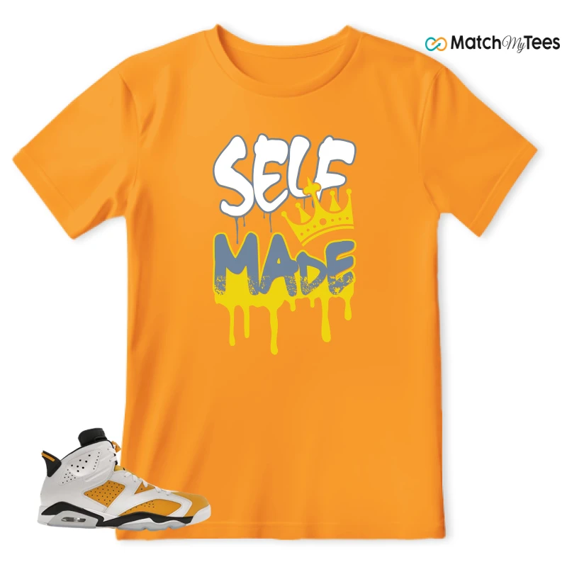 NIKE AIR JORDAN 6 YELLOW OCHRE SNEAKER Matching Tees t-shirt