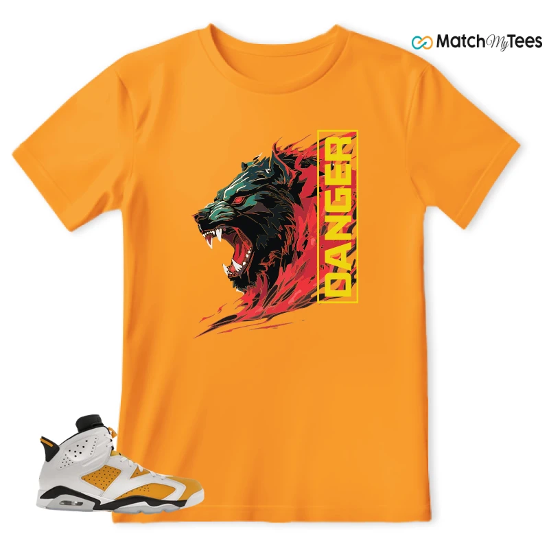 NIKE AIR JORDAN 6 YELLOW OCHRE SNEAKER Matching Tees t-shirt