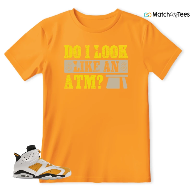 NIKE AIR JORDAN 6 YELLOW OCHRE SNEAKER Matching Tees t-shirt