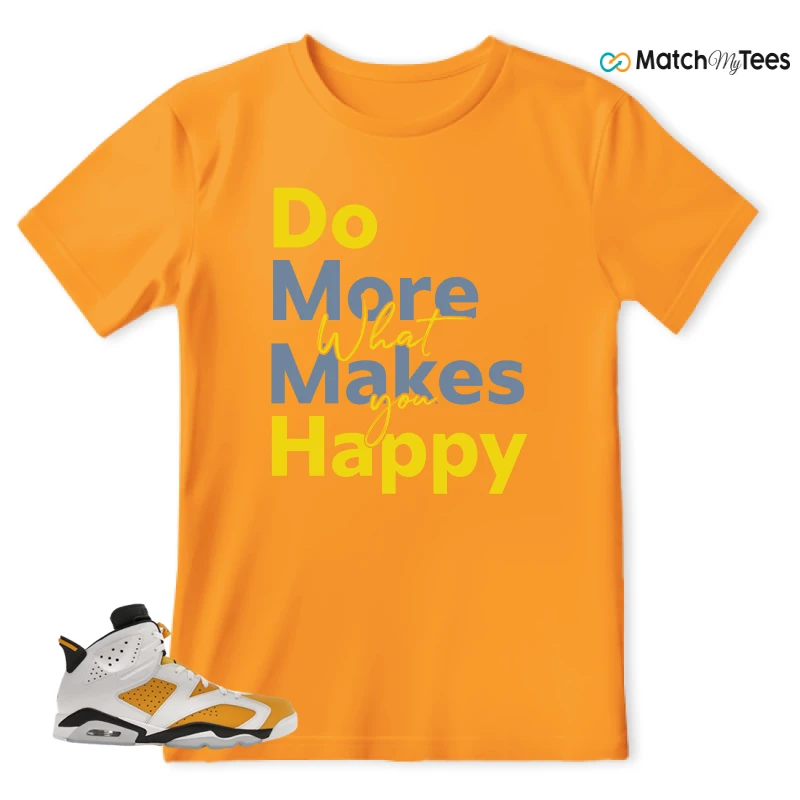 NIKE AIR JORDAN 6 YELLOW OCHRE SNEAKER Matching Tees t-shirt
