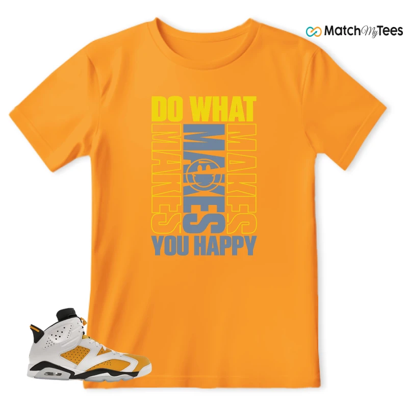NIKE AIR JORDAN 6 YELLOW OCHRE SNEAKER Matching Tees t-shirt