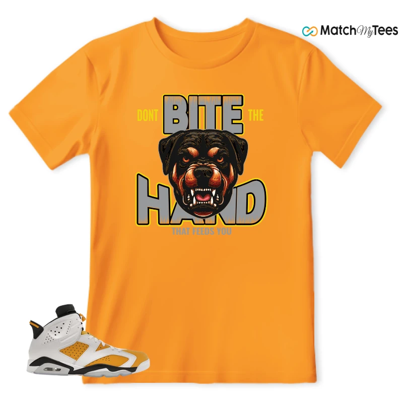 NIKE AIR JORDAN 6 YELLOW OCHRE SNEAKER Matching Tees t-shirt