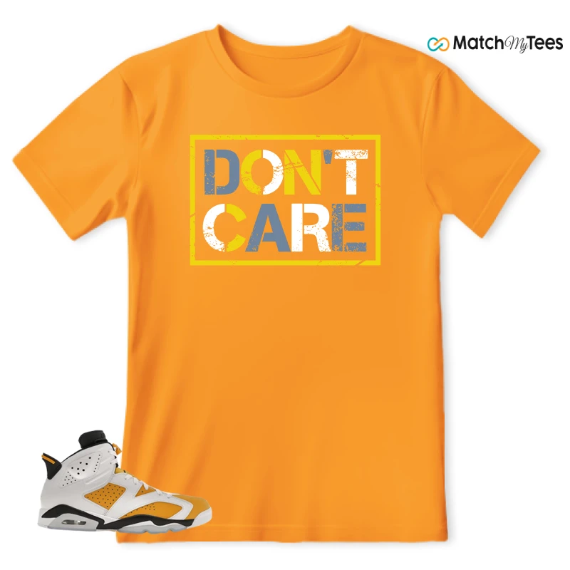 NIKE AIR JORDAN 6 YELLOW OCHRE SNEAKER Matching Tees t-shirt