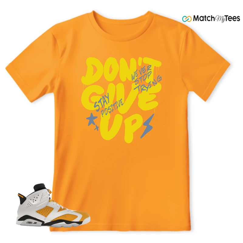 NIKE AIR JORDAN 6 YELLOW OCHRE SNEAKER Matching Tees t-shirt