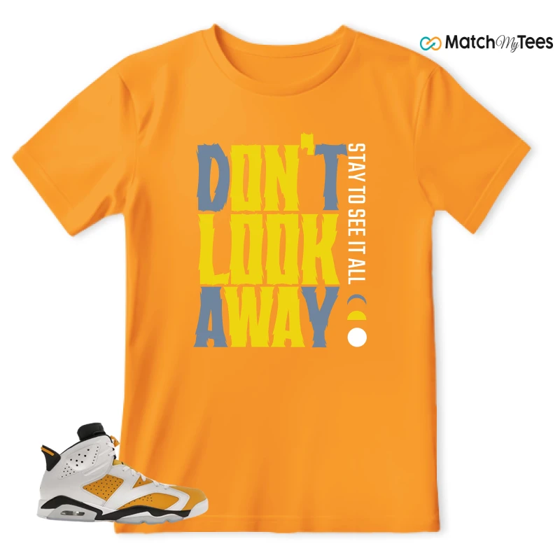 NIKE AIR JORDAN 6 YELLOW OCHRE SNEAKER Matching Tees t-shirt