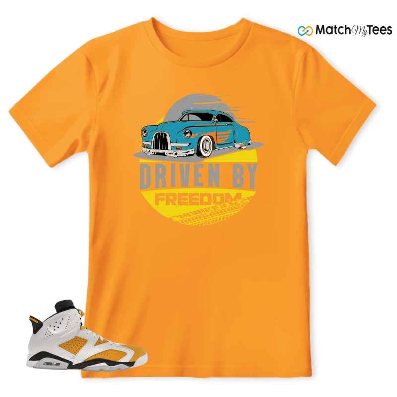 NIKE AIR JORDAN 6 YELLOW OCHRE SNEAKER Matching Tees t-shirt