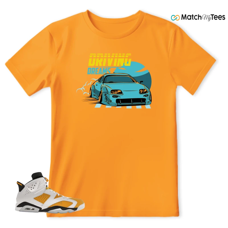 NIKE AIR JORDAN 6 YELLOW OCHRE SNEAKER Matching Tees t-shirt