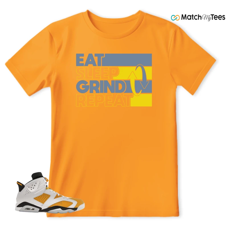NIKE AIR JORDAN 6 YELLOW OCHRE SNEAKER Matching Tees t-shirt