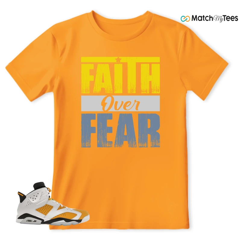 NIKE AIR JORDAN 6 YELLOW OCHRE SNEAKER Matching Tees t-shirt