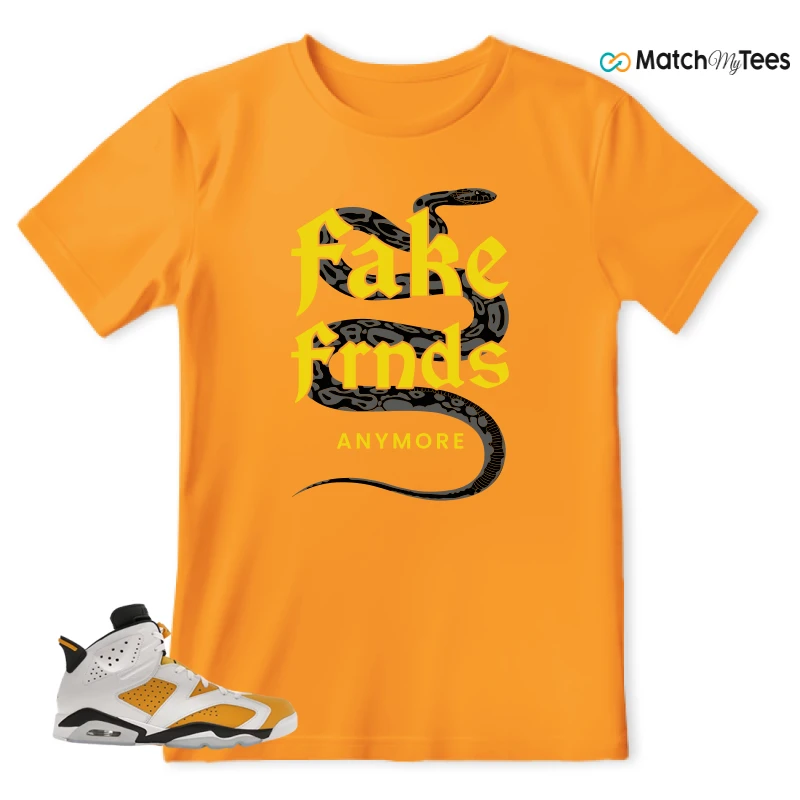 NIKE AIR JORDAN 6 YELLOW OCHRE SNEAKER Matching Tees t-shirt