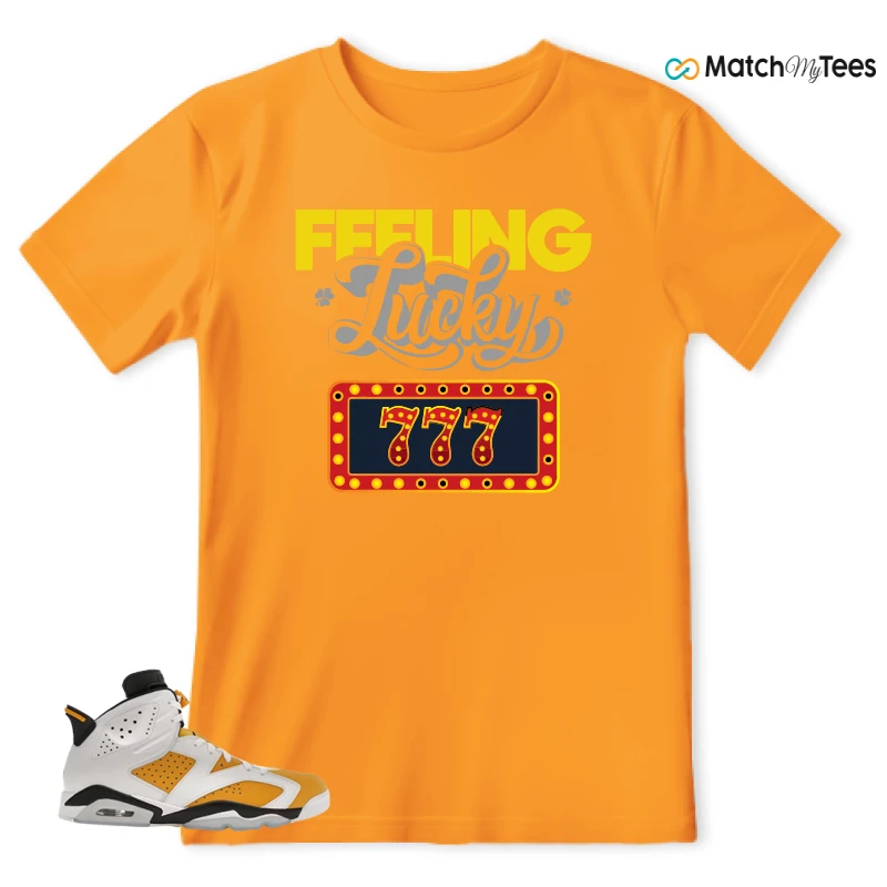 NIKE AIR JORDAN 6 YELLOW OCHRE SNEAKER Matching Tees t-shirt