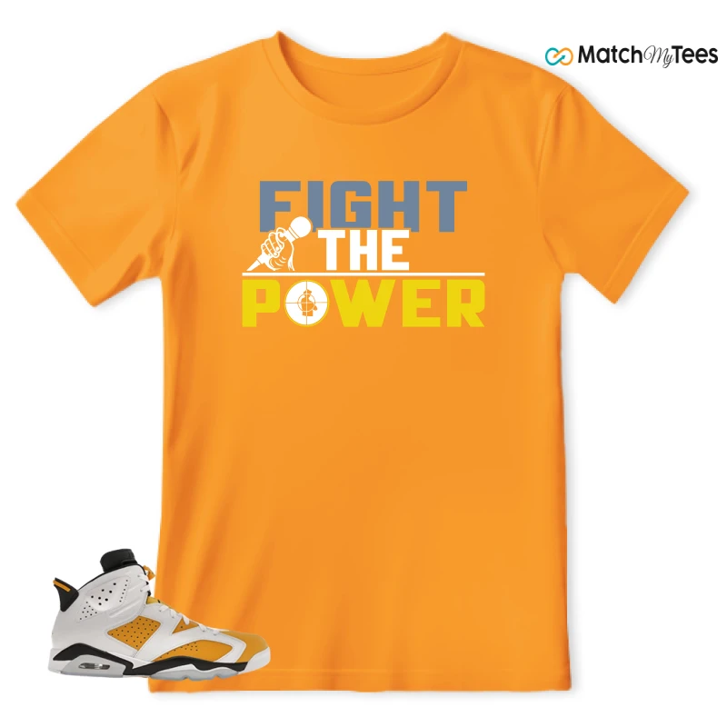NIKE AIR JORDAN 6 YELLOW OCHRE SNEAKER Matching Tees t-shirt