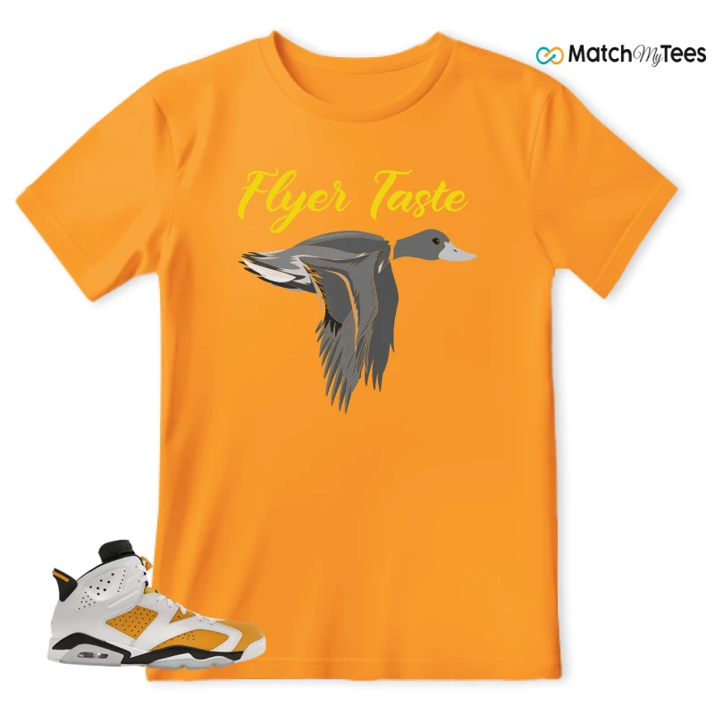 NIKE AIR JORDAN 6 YELLOW OCHRE SNEAKER Matching Tees t-shirt