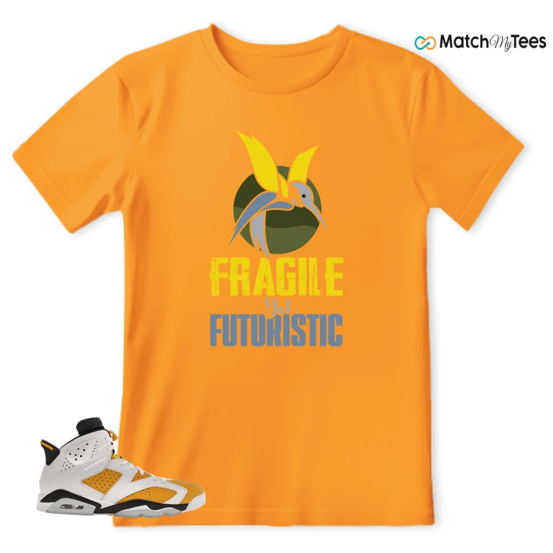 NIKE AIR JORDAN 6 YELLOW OCHRE SNEAKER Matching Tees t-shirt