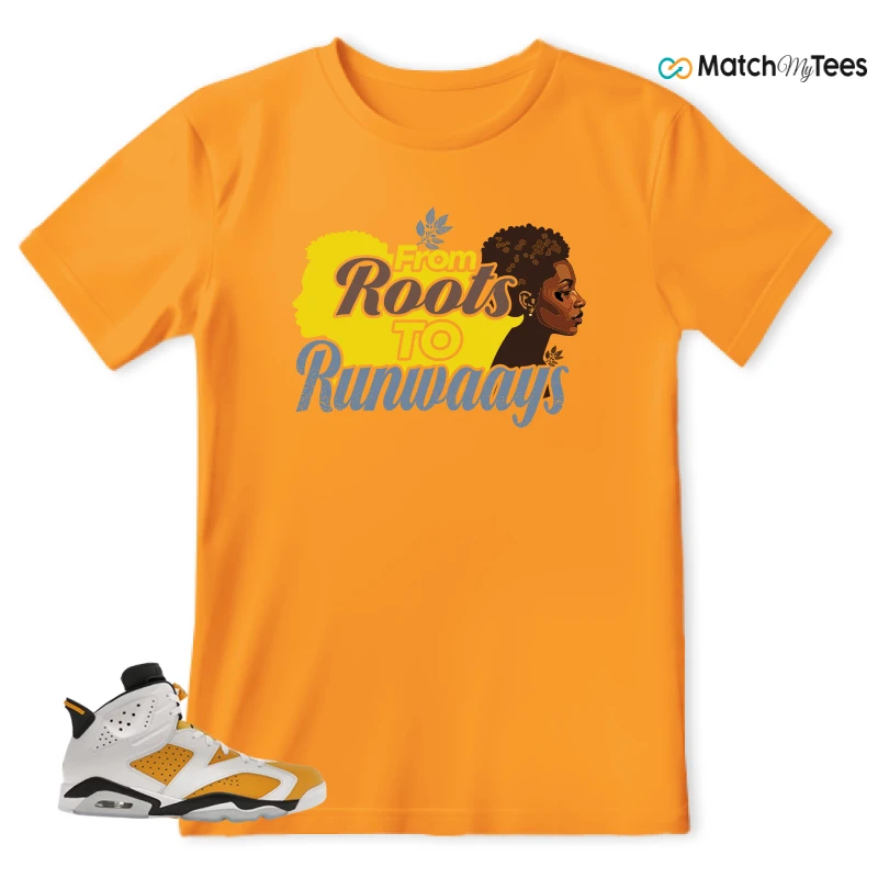 NIKE AIR JORDAN 6 YELLOW OCHRE SNEAKER Matching Tees t-shirt