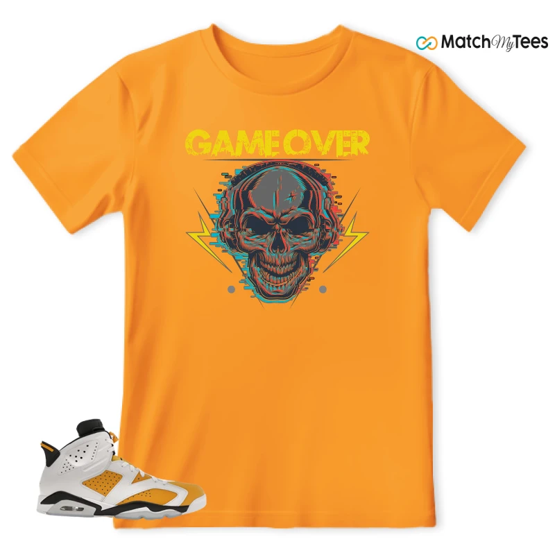 NIKE AIR JORDAN 6 YELLOW OCHRE SNEAKER Matching Tees t-shirt