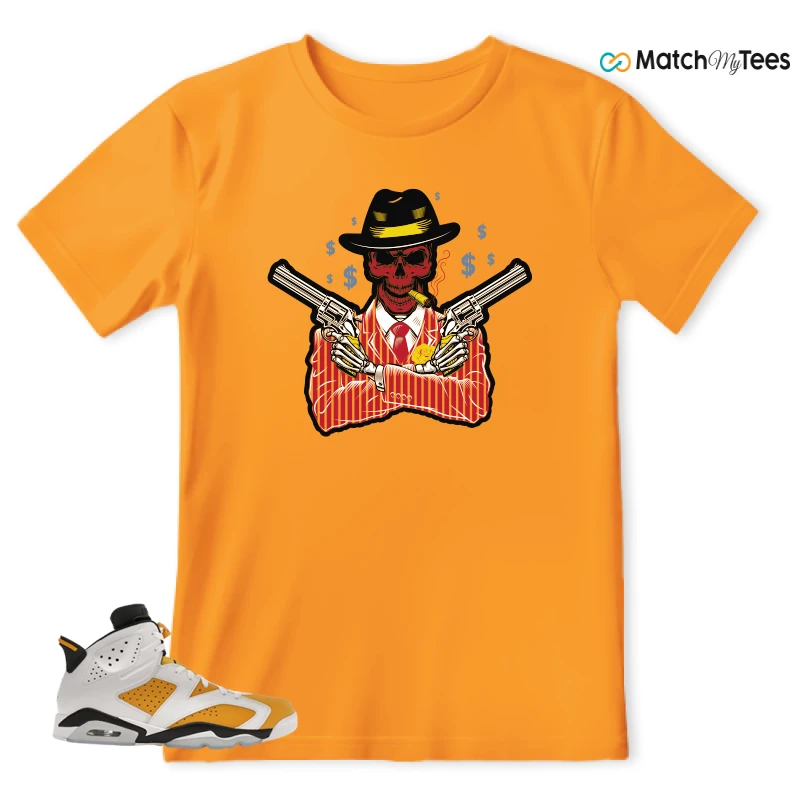 NIKE AIR JORDAN 6 YELLOW OCHRE SNEAKER Matching Tees t-shirt