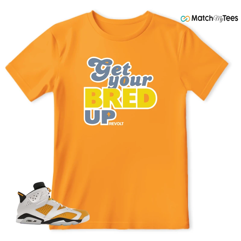 NIKE AIR JORDAN 6 YELLOW OCHRE SNEAKER Matching Tees t-shirt