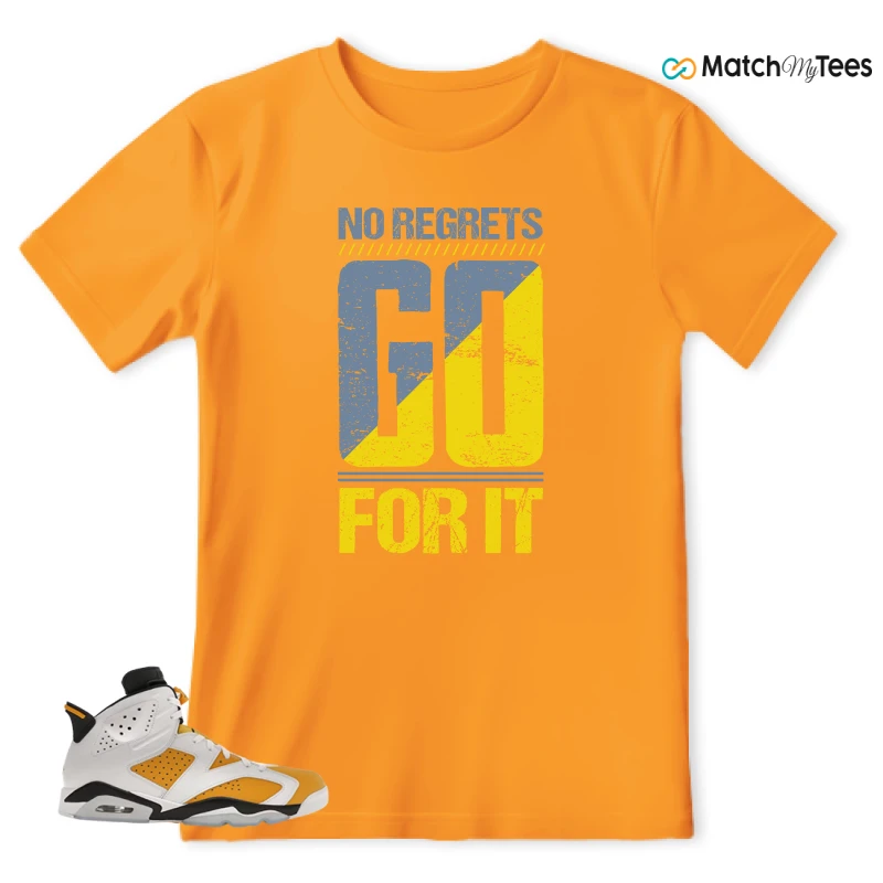 NIKE AIR JORDAN 6 YELLOW OCHRE SNEAKER Matching Tees t-shirt