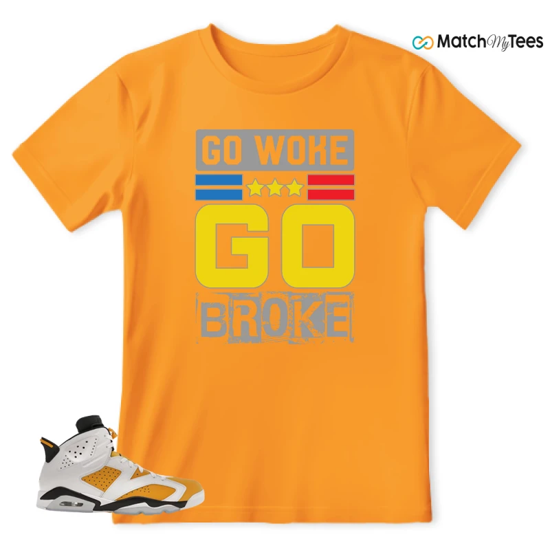 NIKE AIR JORDAN 6 YELLOW OCHRE SNEAKER Matching Tees t-shirt