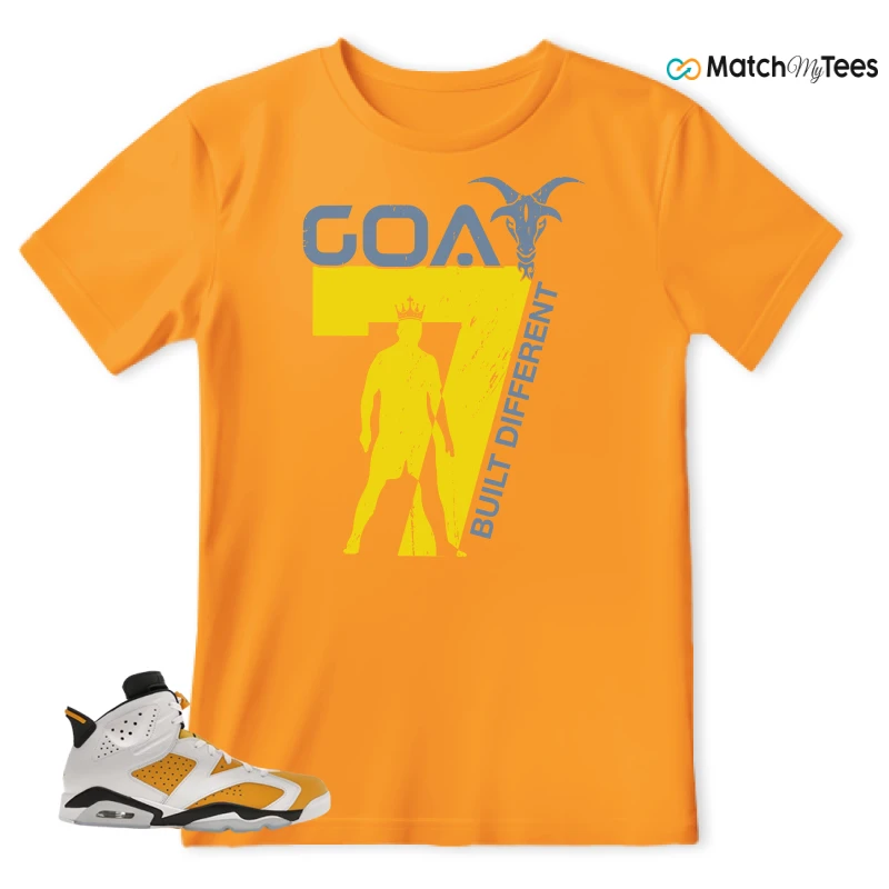 NIKE AIR JORDAN 6 YELLOW OCHRE SNEAKER Matching Tees t-shirt