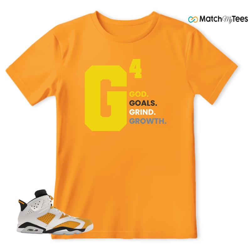 NIKE AIR JORDAN 6 YELLOW OCHRE SNEAKER Matching Tees t-shirt