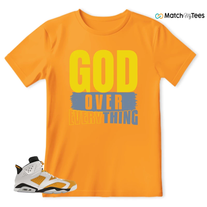 NIKE AIR JORDAN 6 YELLOW OCHRE SNEAKER Matching Tees t-shirt
