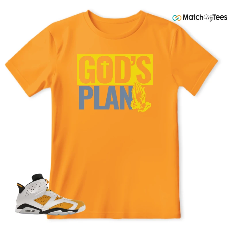 NIKE AIR JORDAN 6 YELLOW OCHRE SNEAKER Matching Tees t-shirt