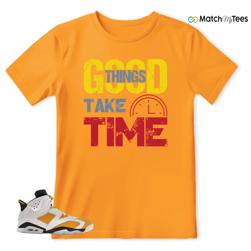 NIKE AIR JORDAN 6 YELLOW OCHRE SNEAKER Matching Tees t-shirt