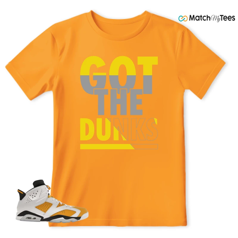 NIKE AIR JORDAN 6 YELLOW OCHRE SNEAKER Matching Tees t-shirt