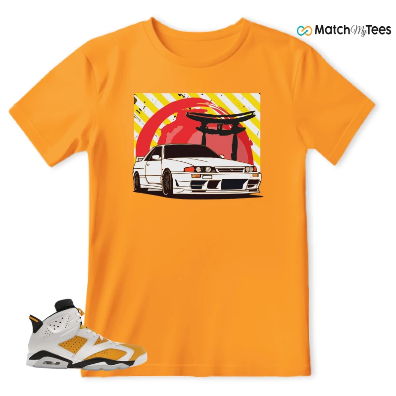 NIKE AIR JORDAN 6 YELLOW OCHRE SNEAKER Matching Tees t-shirt