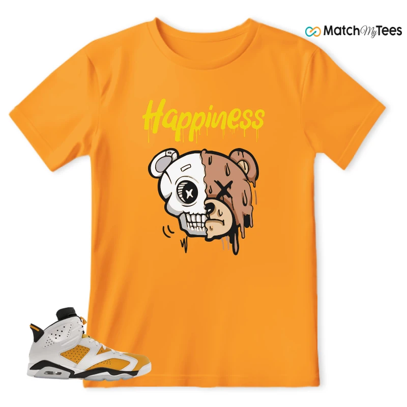 NIKE AIR JORDAN 6 YELLOW OCHRE SNEAKER Matching Tees t-shirt