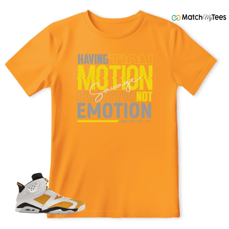 NIKE AIR JORDAN 6 YELLOW OCHRE SNEAKER Matching Tees t-shirt