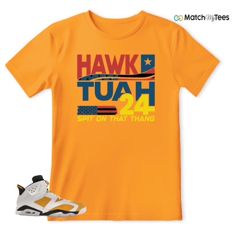 NIKE AIR JORDAN 6 YELLOW OCHRE SNEAKER Matching Tees t-shirt