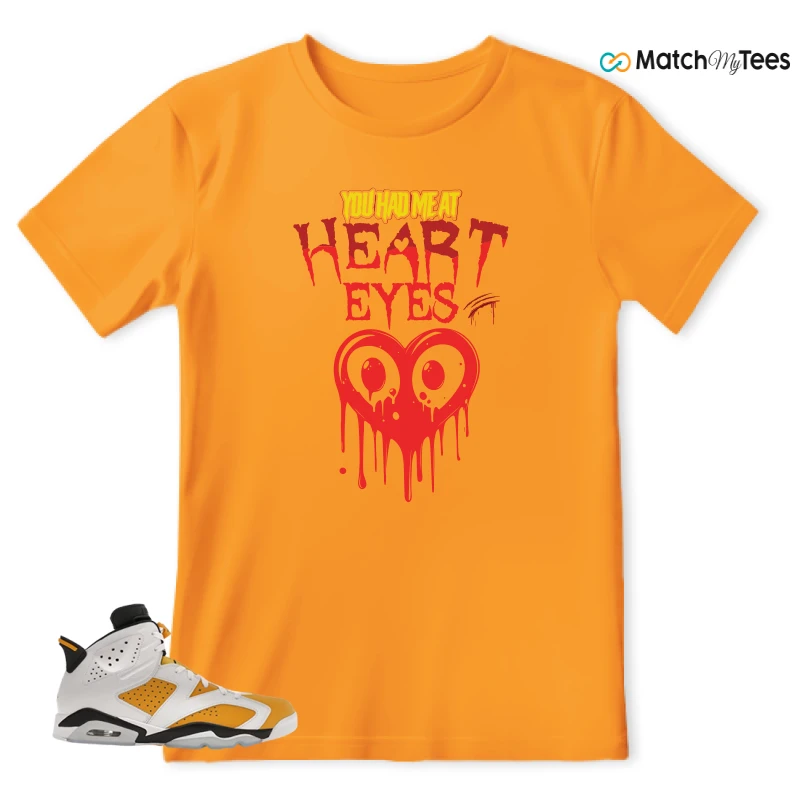 NIKE AIR JORDAN 6 YELLOW OCHRE SNEAKER Matching Tees t-shirt