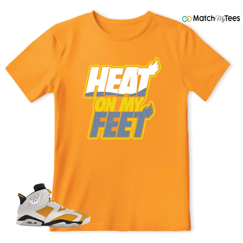 NIKE AIR JORDAN 6 YELLOW OCHRE SNEAKER Matching Tees t-shirt