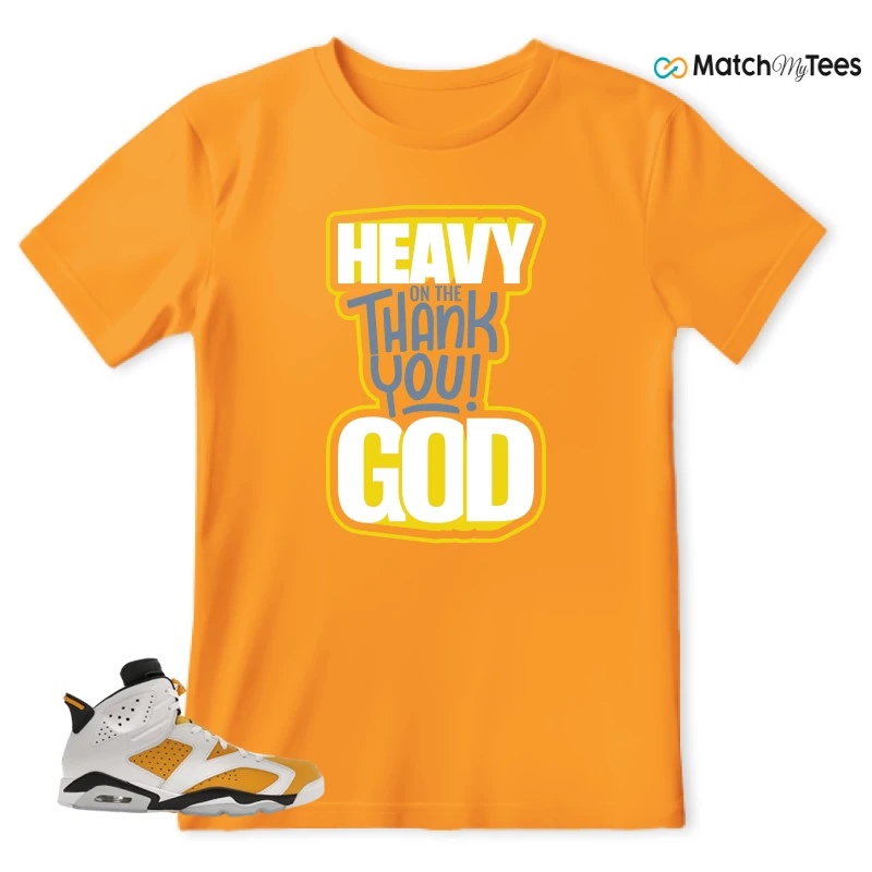 NIKE AIR JORDAN 6 YELLOW OCHRE SNEAKER Matching Tees t-shirt