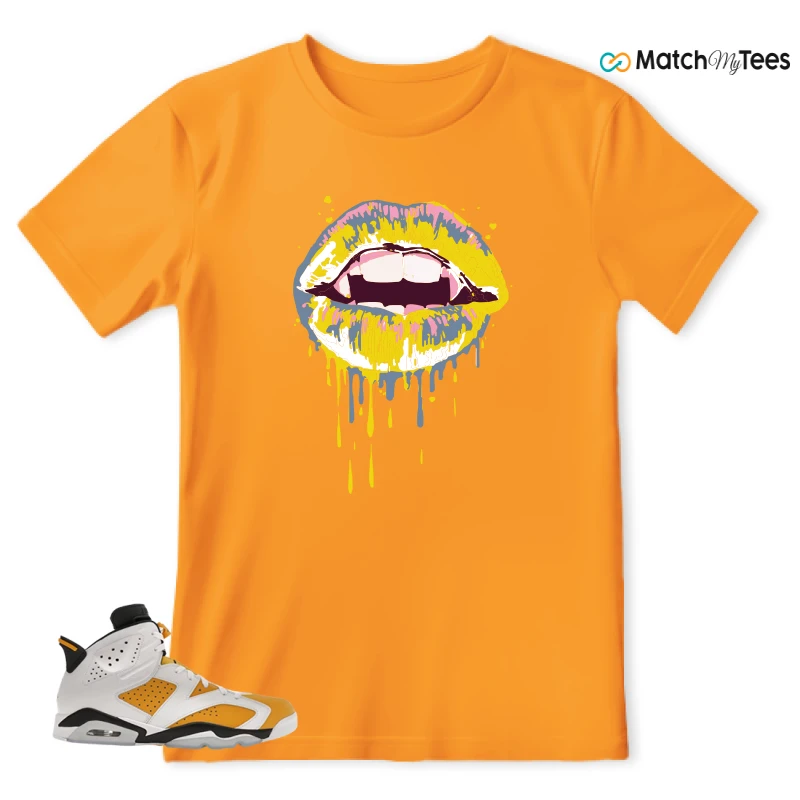 NIKE AIR JORDAN 6 YELLOW OCHRE SNEAKER Matching Tees t-shirt