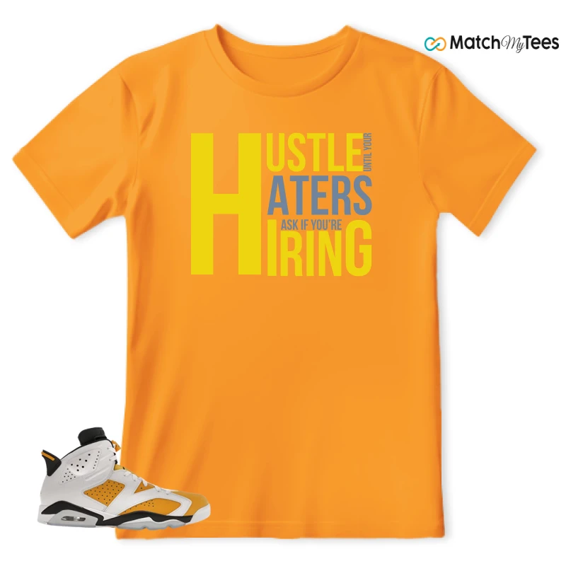 NIKE AIR JORDAN 6 YELLOW OCHRE SNEAKER Matching Tees t-shirt