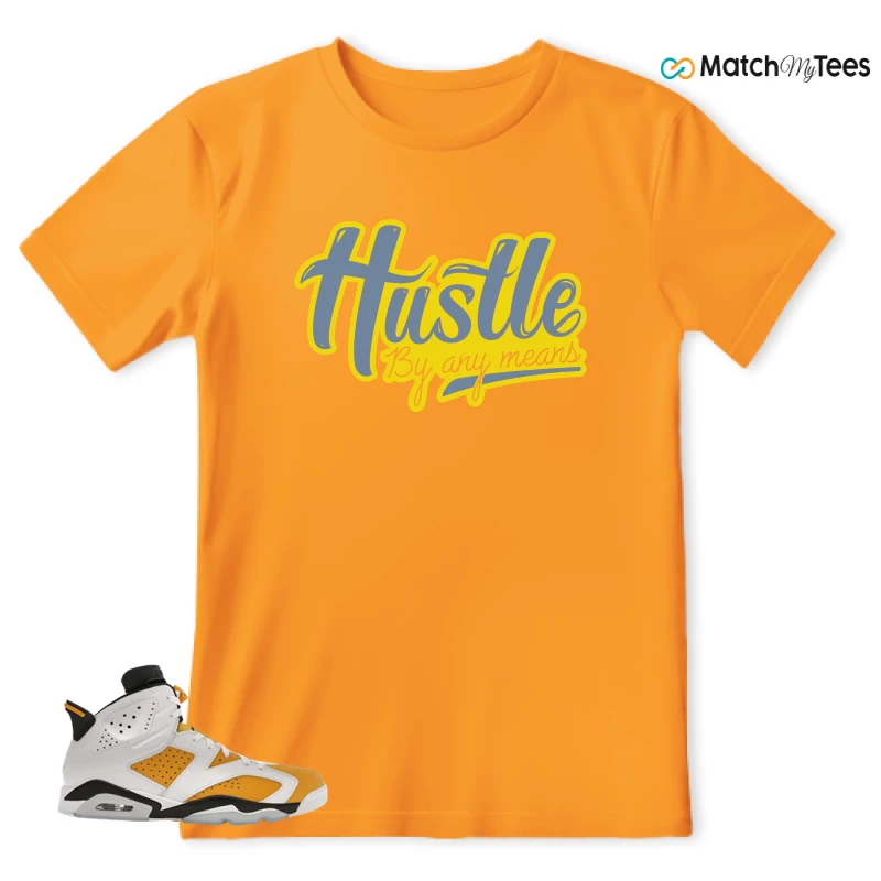 NIKE AIR JORDAN 6 YELLOW OCHRE SNEAKER Matching Tees t-shirt