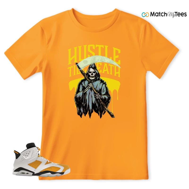 NIKE AIR JORDAN 6 YELLOW OCHRE SNEAKER Matching Tees t-shirt