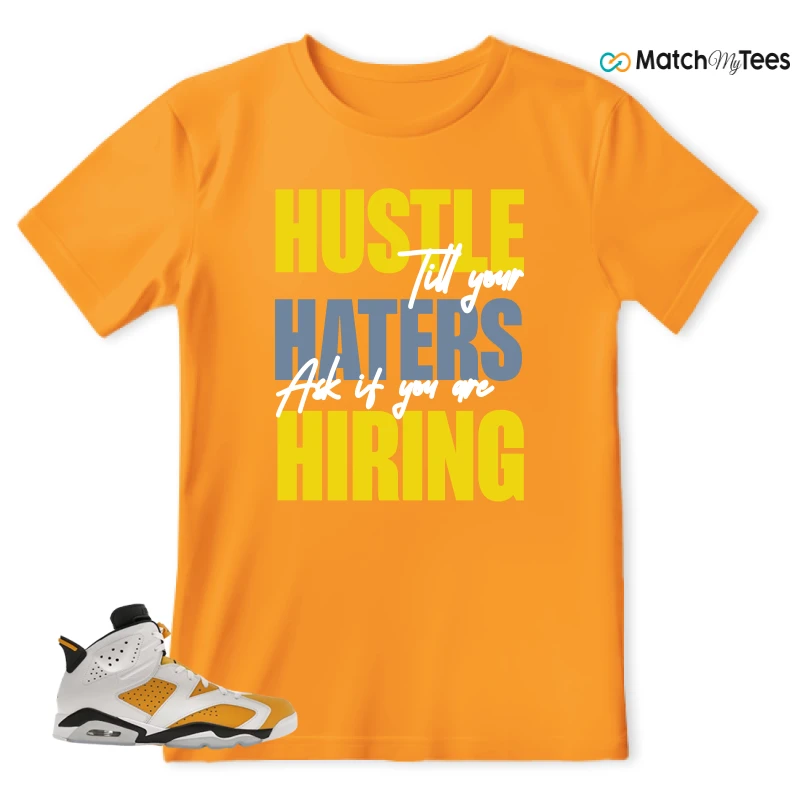 NIKE AIR JORDAN 6 YELLOW OCHRE SNEAKER Matching Tees t-shirt