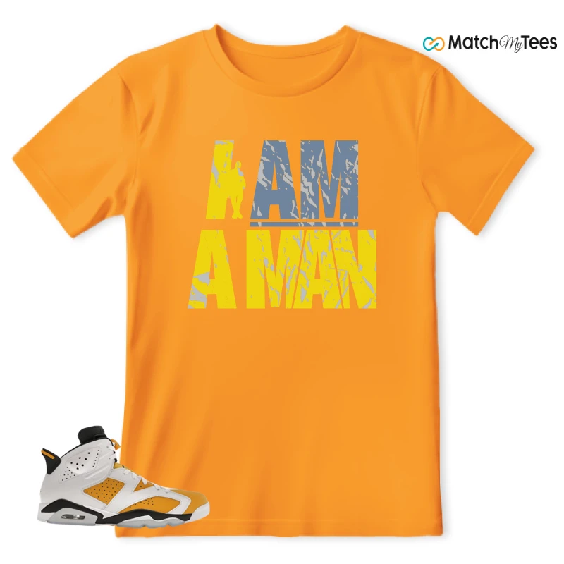 NIKE AIR JORDAN 6 YELLOW OCHRE SNEAKER Matching Tees t-shirt