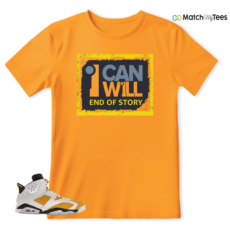 NIKE AIR JORDAN 6 YELLOW OCHRE SNEAKER Matching Tees t-shirt