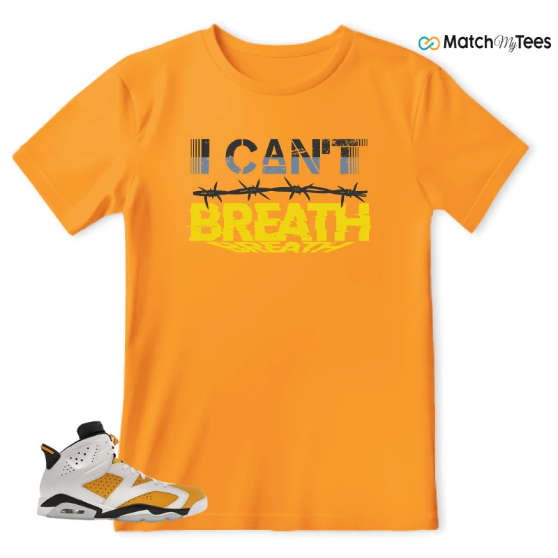 NIKE AIR JORDAN 6 YELLOW OCHRE SNEAKER Matching Tees t-shirt