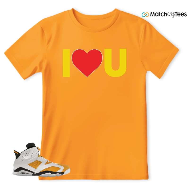 NIKE AIR JORDAN 6 YELLOW OCHRE SNEAKER Matching Tees t-shirt