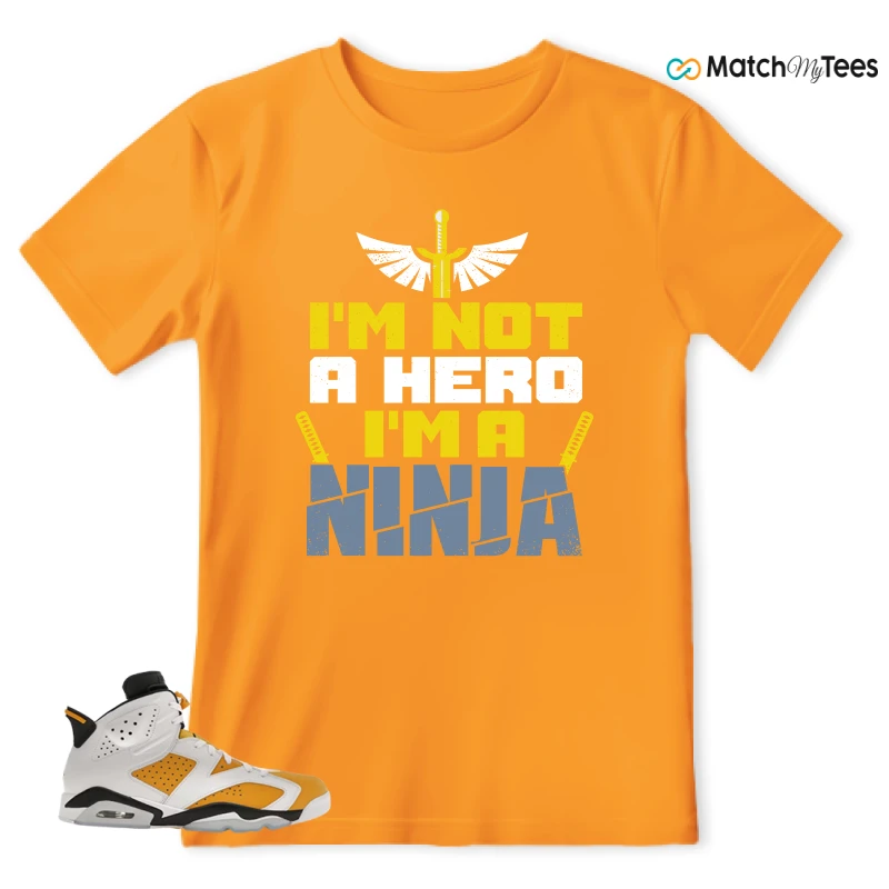 NIKE AIR JORDAN 6 YELLOW OCHRE SNEAKER Matching Tees t-shirt