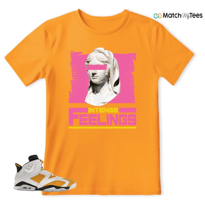 NIKE AIR JORDAN 6 YELLOW OCHRE SNEAKER Matching Tees t-shirt